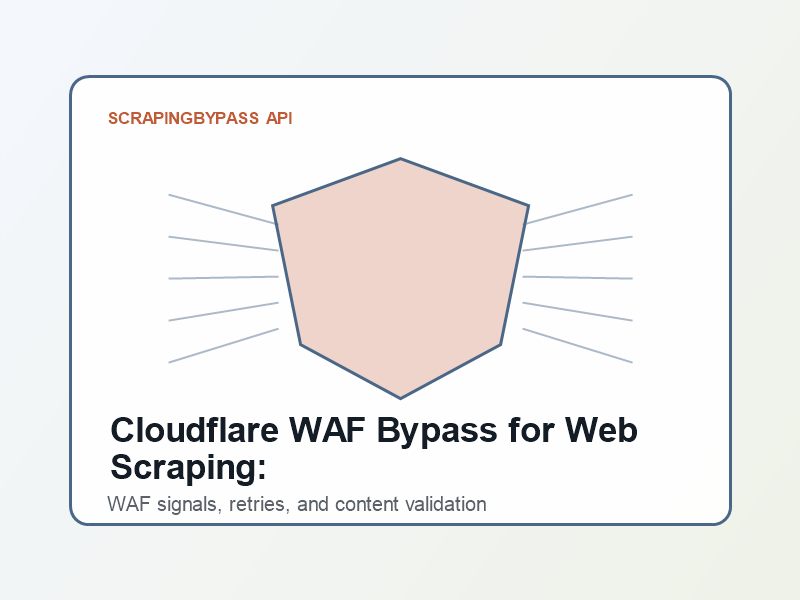 Cloudflare WAF Bypass for Web Scraping: A Practical Reliability Guide - Scrapingbypass API