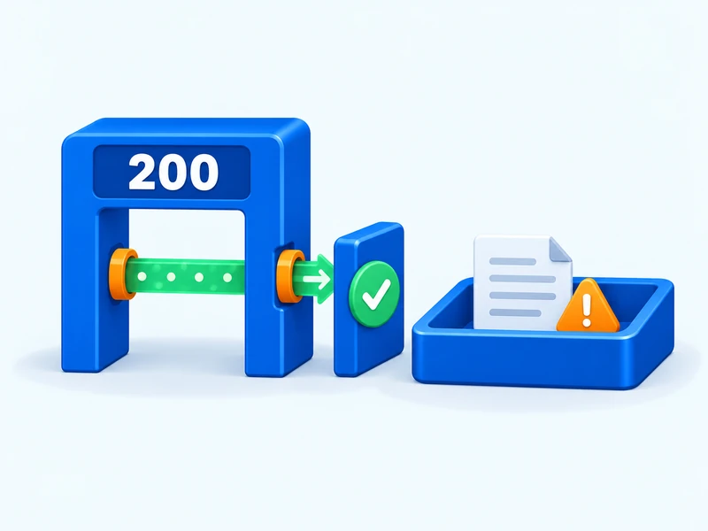 A blue 200 response gate and an inspection tray illustrate content validation for FastPeopleSearch workflows