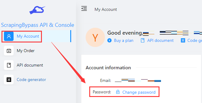 ScrapingBypass change password